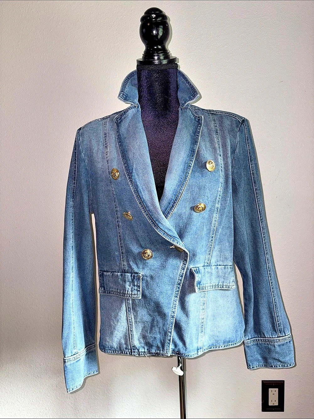 Dictionary Denim Jacket Blue Size 12-14 Like New